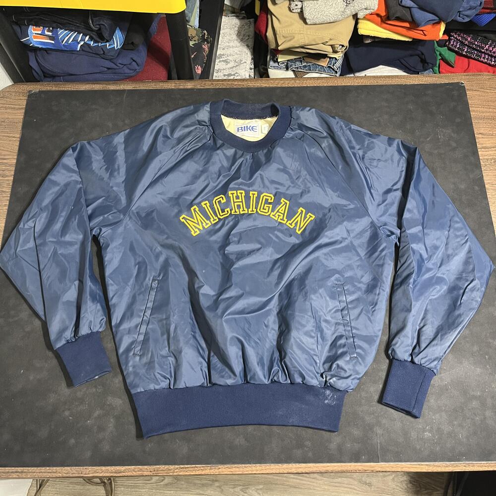 Vintage Michigan Wolverines Jacket 1970s Varsity Jacket Football Bike Pullover